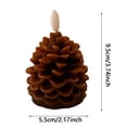 thumbnail image 2 of Desktop Display Ornament for Home with Timer Flameless Candles Featuring Real Wax and Battery Operated Flicker, 2 of 3