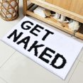 thumbnail image 1 of DUIDY Get Naked Bath Mats Non Slip (16\u201dx24\u201d) Microfiber Absorbent Cute Bath Rugs Funny Bathroom Decor for Apartment Bath mat for Tub and Shower Machine Washable White, 1 of 8