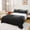 Black Gray, variant on Manfei Gradient Gray Twin Sheet Sets 3pcs, Geometric Neon Lights Twin Fitted Sheet, Modern Abstract Black Flat Sheet, Breathable Home Decor