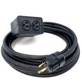 thumbnail image 2 of Rubber Quad Duplex Box - 4 AC Outlets & 25' 12/3 Hardwired Power Cable, USAMade, 2 of 3