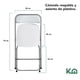thumbnail image 5 of Set De 10 Sillas Plegables Kingshouse Plástico Eventos Jardin Blanca, 5 of 8