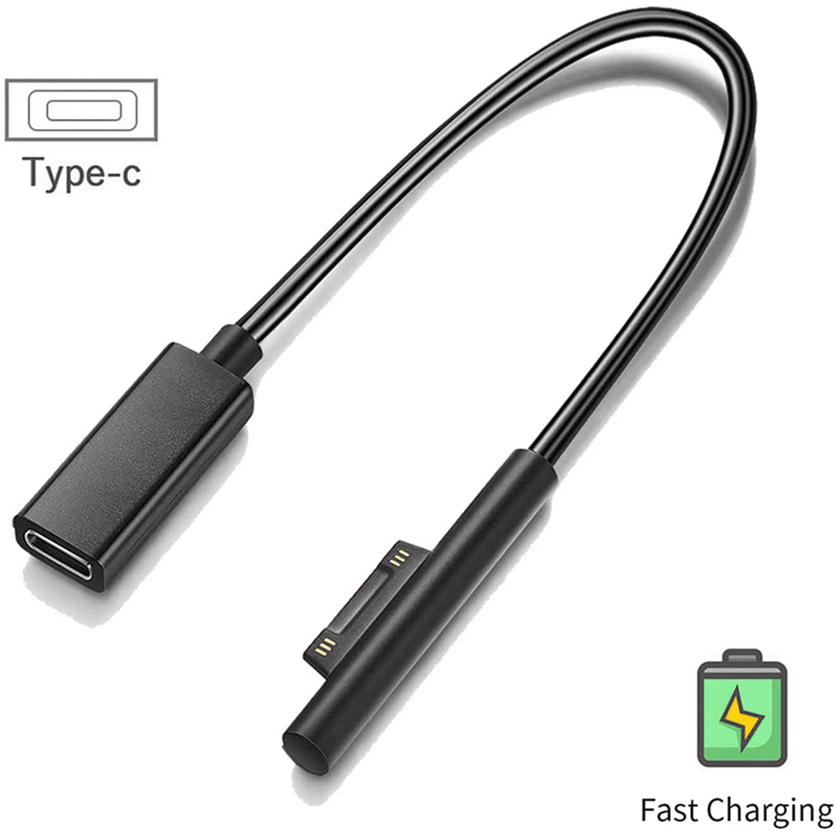 100W USB C to Surface Connect Power Cable for Microsoft Surface Pro 7 6 5 4 3 Go