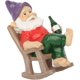 thumbnail image 1 of Estatua de gnomo de jardín, figurita de gnomo para interior/exterior, decoración divertida de gnomo para patio de césped o escritorio de cajero de tienda Feliz Sencillez, 1 of 2