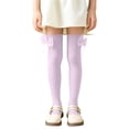 thumbnail image 3 of QSAWXQZ Girls' Knee High Socks Bow Detail Ribbed Knitting Breathable Long Socks 3-12Years, 3 of 7