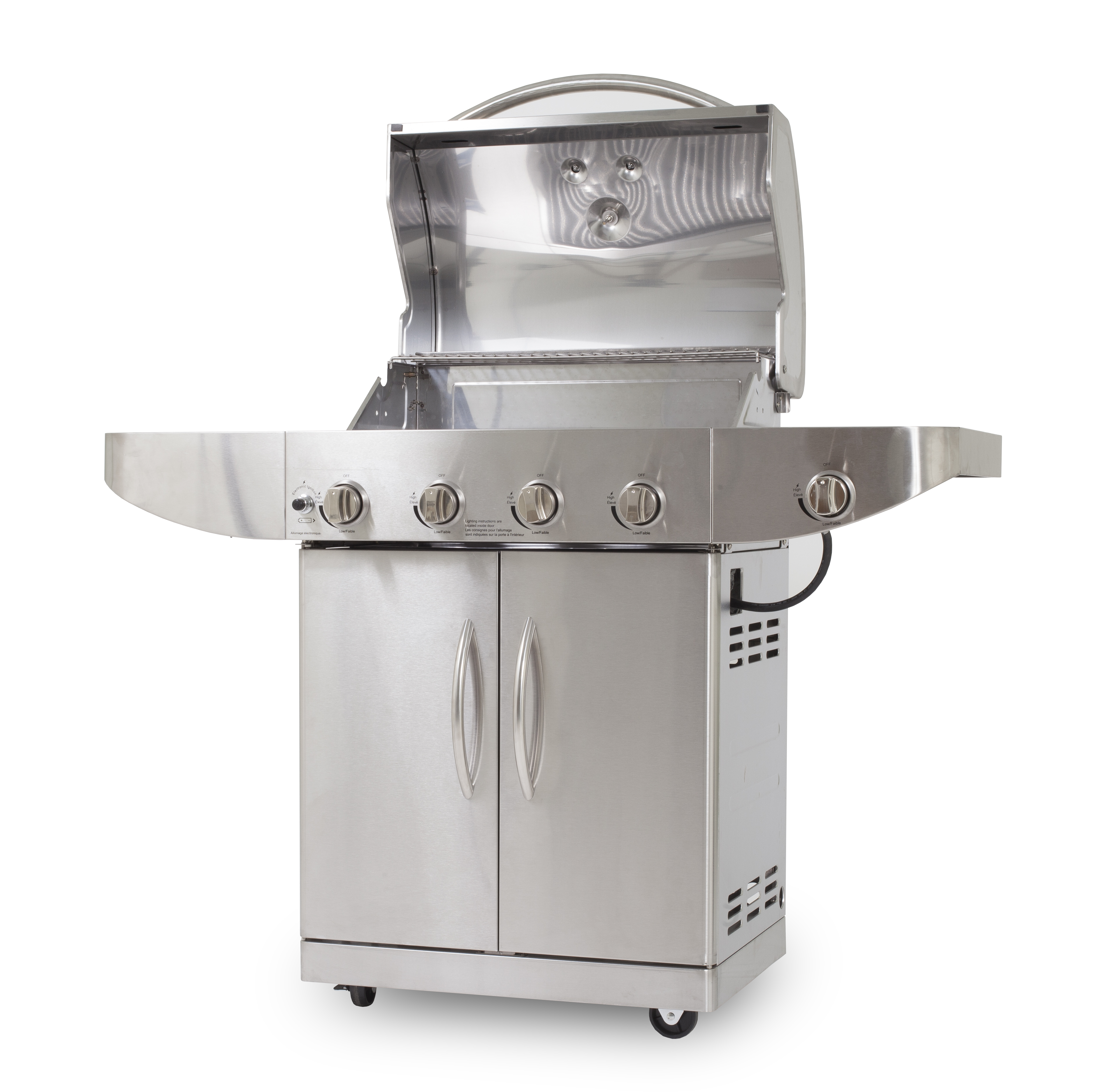 Pit Boss Stainless Steel 4-Burner Barbecue Gas Grill with Side Burner - image 3 of 4