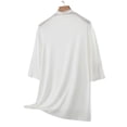 thumbnail image 5 of LangJing Womens Pajama Tops Short Sleeve Plus Size Loose Fit T Shirts High Neck Summer Spring Tops 2026 Basic Casual Sleepwear White,L, 5 of 6