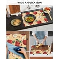 thumbnail image 5 of Large Induction Cooktop Protector Mat Farmhouse Apples Stove Top Covers for Electric Stove, Country Tropical Fruits Watercolor Decorative Stove Burner Cover Mats, Glass Top Stove Cover, 5 of 7