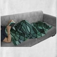 thumbnail image 6 of Teal Soft Flannel Fleece Throw Blanket, Abstract Mosaic Waves Ocean Inspired Expressionist Pattern Marine Design Image, Cozy Plush for Indoor and Outdoor Use, 50" x 60", Dark Green Aqua, by Ambesonne, 6 of 6