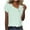 Mint Green2, variant on Plebaso Plus Size Women's Tunic Tops Womens Summer V Neck Short Sleeve Eyelet Dressy Casual Blouse Shirts