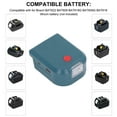 thumbnail image 4 of Cargador Adaptador De Batería, Convertidor De Batería De 14,4-18 V 5 V 2.1 A USB Portátil Amplia Compatibilidad 18 W PD3.0 Para Sitio De Mantenimiento, 4 of 7