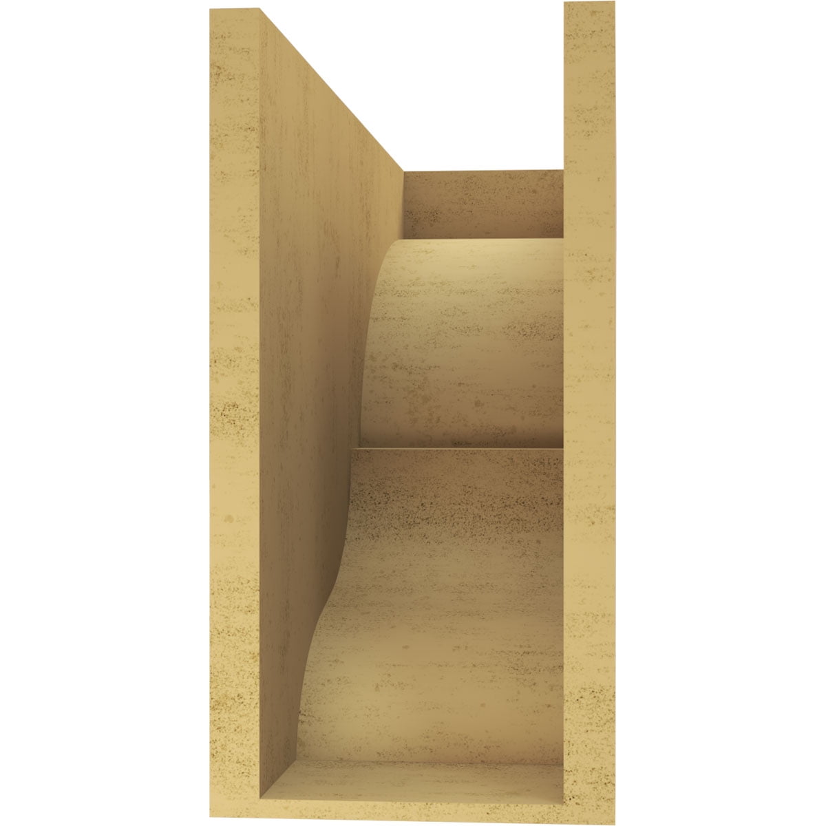 8"W x 24"D x 16"H Classic Asheboro Rough Cedar Woodgrain TimberThane Corbel, Primed Tan