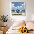 thumbnail image 4 of Canvas Wall Art Puppy Beach Canvas Art Print Watercolor Summer Dogs Sea Beach Sky Pictures Wall Decor for Living Room Bedroom Artwork Decorations Stretched Framed Ready to Hang 8"x8", 4 of 9