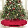 thumbnail image 4 of Antqov Christmas Tree Skirt for Christmas Tree, 50" Knit Large Tree Skirts Vintage Rustics Christmas Decorations for Home Party Holiday Decor, 4 of 6