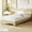 Natural Oak, variant on Wood Platform Metal Bed Frame, Twin Size Metal Bed Frame, Wood Slat Support, No Box Spring Needed, Easy Assembly, Noise-Free Design, Underbed Space for Storage with Sturdy Steel Slats