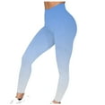 thumbnail image 2 of Njagoc3 Womens Fashion Gradient Elastic Skinny Pants Fitness Running Tight Yoga Pants Leggings, 2 of 6