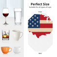 thumbnail image 6 of Fuzoiu American Flag Map Print Leather Coasters Set,Drink Coasters Set of 4,for Tabletop Protection, Durable PVC Coasters,Home Décor and Housewarming Gift-Octagon, 6 of 6