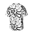 thumbnail image 4 of Goofa Hand Drawn Snake Printed Men's Casual Short-sleeved Shirt,Lightweight Breathable Button-down,Summer Casual men's top,Versatile Fashion shirt-Medium, 4 of 7