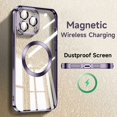 thumbnail image 2 of Para Magsafe funda de carga inalámbrica magnética para iPhone 14 Plus 13 12 11 Pro Max funda protectora de lente de silicona transparente de lujo Tan Jianjun unisex, 2 of 2