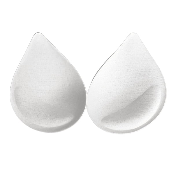 2 piezas de almohadillas para sujetador de mujer, insertos transpirables para traje de baño, bikini, cómodos, push up blanco