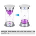 thumbnail image 4 of Uxcell 30 Minute Sand Timer, Sandy Clock, Count Down Sand Glass, Purple Sands, 4 of 5