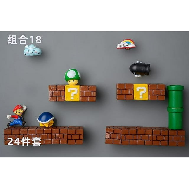 Lindo imán para refrigerador de Super Mario Bros., imán para refrigerador, mensaje adhesivo, juguete para adultos, hombres, niñas y niños, regalo de cumpleaños