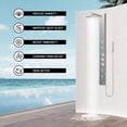 thumbnail image 5 of VIGO Sutton 58 in. H x 5 in. W 4-Jet Shower Panel System with Adjustable Square Head and Hand Shower Wand in Stainless Steel, 5 of 12