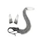 thumbnail image 5 of Diadema con orejas de gato para cosplay, ideal para niños y adultos. Regalo perfecto para disfraces y espectáculos. Gris blanco, 5 of 9