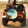 thumbnail image 3 of KAKALAD Beach Palm Trees 03 Spare Tire Cover Universal Vehicle Accessories Buckle Car Tools 14”in, 3 of 6