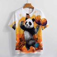 thumbnail image 3 of Funny Cute Panda Women's Short Sleeve Tops Casual Blouses T Shirt, 3 of 6