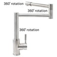 thumbnail image 5 of Novatto NKF-H06SS MAX Modern Commercial Kitchen Faucet in Stainless Steel, 5 of 9