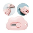 thumbnail image 4 of Big Sale ! Jiiey Cutter Cloud Shape Utility Knife Retractable Portable Mini Knife For Wrapping Envelopes Letter Box Cutter With Keychain Holes 3 Pack, 4 of 7