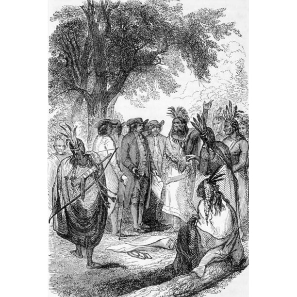 William Penn S Treaty With The Indians Founding The Colony Of Pennsylvania History 18 X 24 Walmart Com Walmart Com