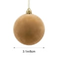 thumbnail image 3 of Christmas Ball Ornament 3.1 Inch Flocked Velvet Shatterproof Christmas Tree Decor Hanging Bauble Sold Individually Holiday Home, 3 of 6