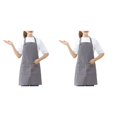 thumbnail image 4 of Delantal de cocina Bearachild Ropa de trabajo con bolsillo para restaurante Cafetería CBP191899, 4 of 5