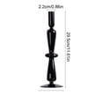 thumbnail image 3 of Linnome Halloween Themed Black Glass Candlestick, Elegant Gothic Taper Candle Holder for Table Centerpiece Decor, Spooky Party Ornament and Haunted House Holiday Decoration Gift, 3 of 6