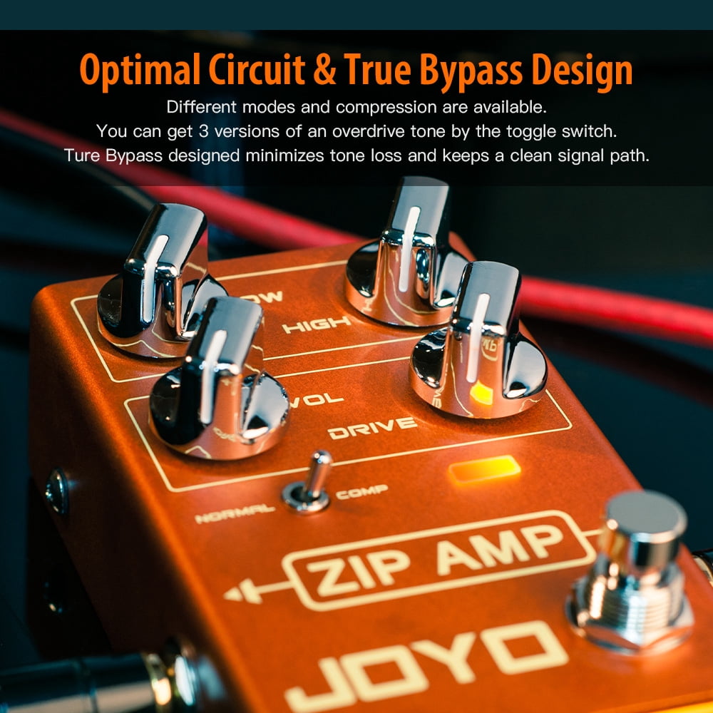 JOYO R-04 Compressor Overdrive Pedal Great GAIN Passionate Rocker For Guitar Bass