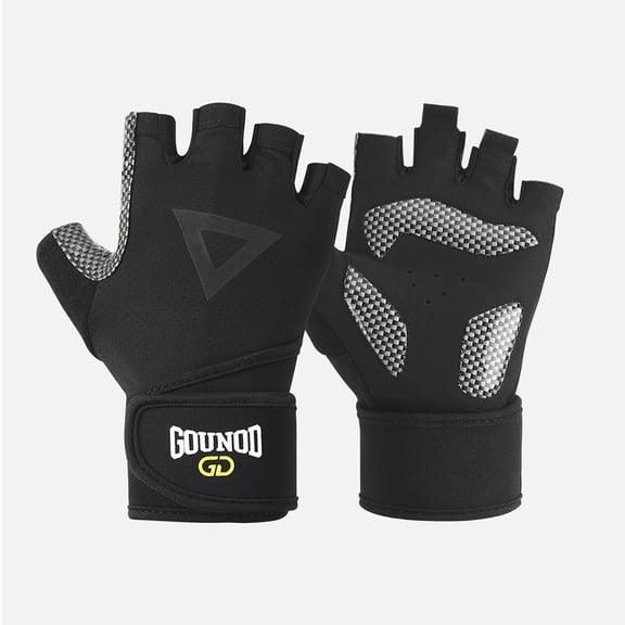 GOUNOD Fitness Gloves Men and Women Wrist Palm Protection Padding Grips  Gym Training Weightlifting Gloves