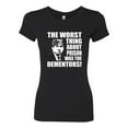thumbnail image 2 of Wild Bobby, Office Prison Mike Dementors Michael Scott, Pop Culture, Women Slim Fit Junior Tee, Black, Small, 2 of 4