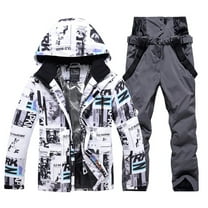 Hwmodou Men Outfits Men's And Men's Ski Jackets And Pants Set Windproof Insulated Snowsuit Winter Warm Snowboarding Snow Coat Resort Outfits For Men 2023
