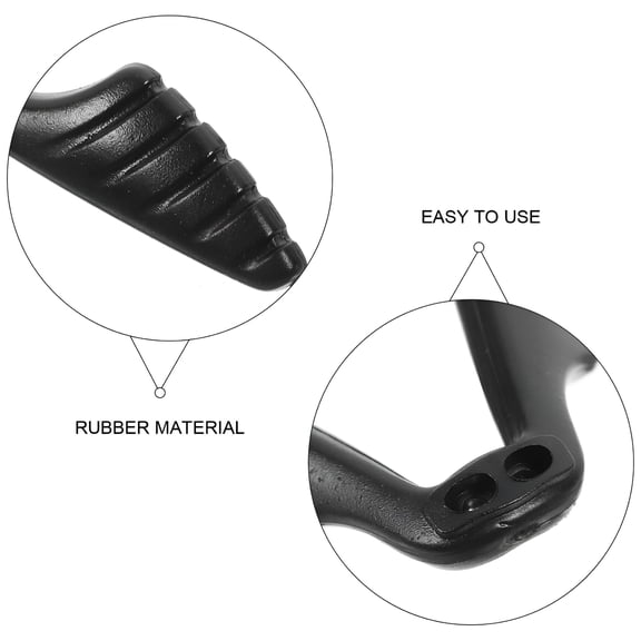 GJX Ergonomic Nose Pads For Glasses 2 Pcs Black Replacement Nose Guards For Cycling Glasses Soft Rubber