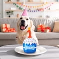 thumbnail image 7 of Dog Birthday Cake Toy Accessories for Girl Boy Gifts, OEIKPFN Squeaky Plush Toy for Dog Birthday Party Decor Favor for Large, Medium and Small Dogs (1st,Blue), 7 of 7