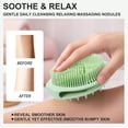 thumbnail image 5 of Abaima 3 Pcs Silicone Exfoliating Body Scrubber for Women Men, Silicone Body Shampoo Brush, Soft Silicone Loofah for Sensitive Skin in 3 Color, Shower Silicone Hair Scalp Massager, Lather Well, 5 of 7