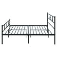 thumbnail image 6 of Yoneston Heavy Duty Queen Size Platform Bed Frame with Vintage Scroll Headboard & Footboard, Black, 6 of 12