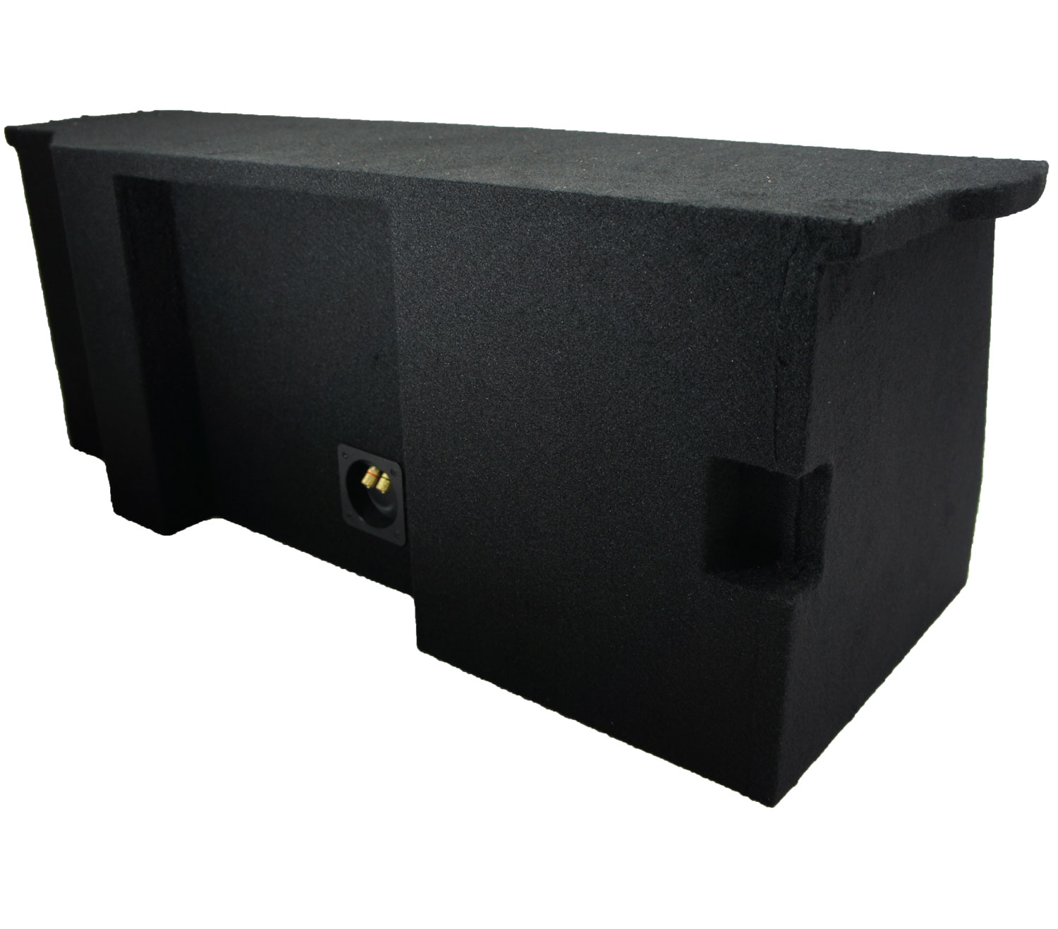 Compatible with 2007-UP Jeep Wrangler 2 Door Dual 10 Sub Box Subwoofer Enclosure with Amp Rack