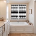 thumbnail image 3 of Black Gray Striped Kitchen Curtains 63 Inch Length, Contemporary Minimalist Lines Art Grommet Top Bedroom Living Room Curtains, Light Filtering Cafe Curtain Drapes 2 Panels Set 84''x63'', 3 of 9