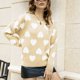 thumbnail image 2 of Tops Para Mujer Camisas de Manga Larga Otoño Cuello Redondo Patrón de Corazón Empalme Suéter Recreativo Suéter de Punto Odeerbi ODB149733, 2 of 8