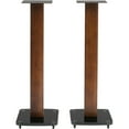 thumbnail image 2 of 30" Tempered glass & steel with solid wood trim speaker stand. Sold as pair, 2 of 3