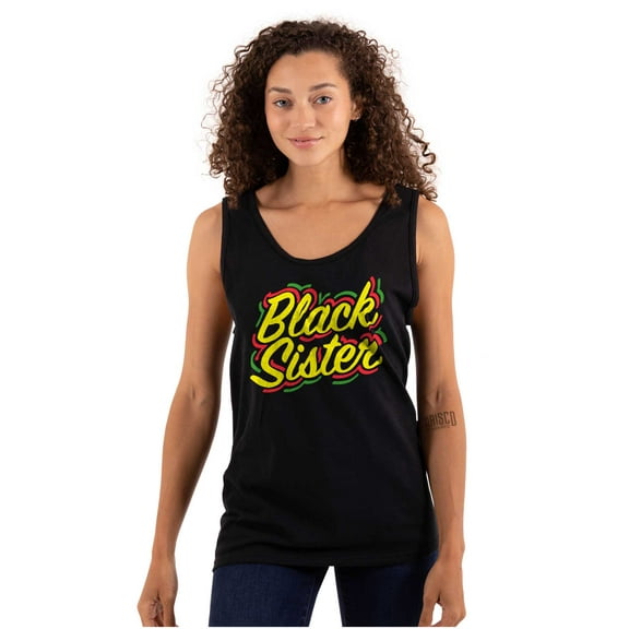 Black Sister Empowerment Quote Tank Top Tee Shirt Women Brisco Brands S