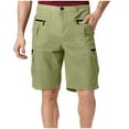 thumbnail image 1 of fheaev Cargo Pants for Men Man Solid-Color Multi-pocket Zipper Button Work Pants Button Cropped Pants Capris, 1 of 7