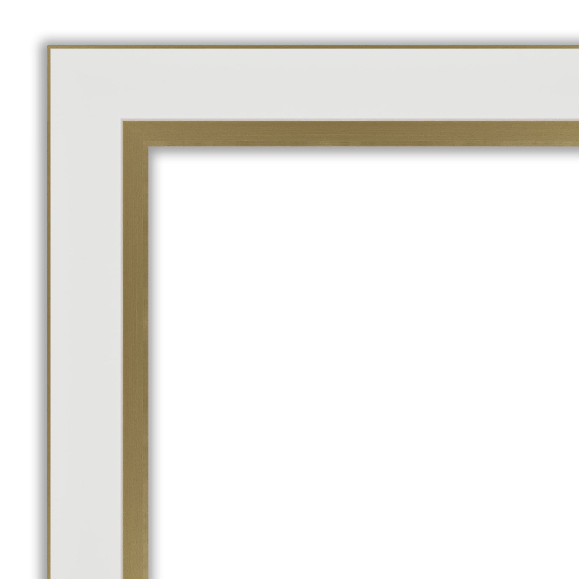 Amanti Art Grey Cork Board Framed Eva White Gold Narrow Bulletin Board 39 in. x 27 in.